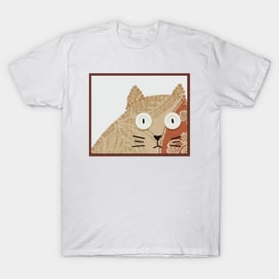 Digital Art Excerpt from 3 Fat Cats #1-Orange Cat T-Shirt